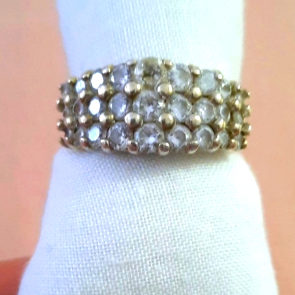 925 Sterling Topaz Vintage Ring - Picture 1 of 6